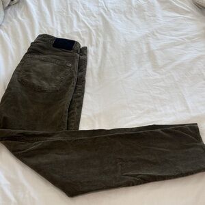 Men's Olive Green Corduroy Pants Daggers Fit